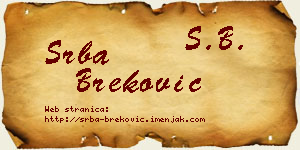 Srba Breković vizit kartica